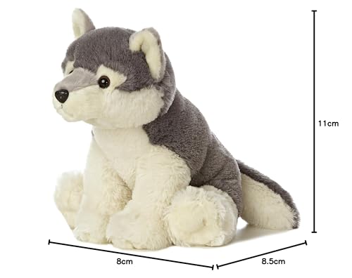 Aurora® Wolf Stuffed Animal - Gray 12 Inches, Polyester, Adventurous Destination Nation™ - Fun Learning Toy