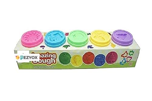 Pezyox Amazing Dough Multicolor Dough And Moulds/Large Size And Small Size Containers For Kids Toys(Amzing Dough)