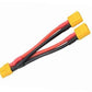 FLY RC 2pcs XT60 Parallel Battery Connector Cable Extension Y Splitter for DJI Phantom RC Mode Helicopter Quadcopter