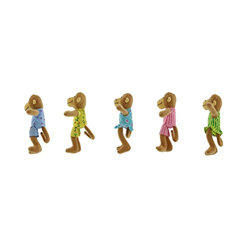 MerryMakers Five Little Monkeys Finger Puppet Playset, Set of 5, 5-Inches, Polyvinyl Chloride