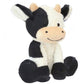 CHELEI2019 Cow Plush Stuffed Animal Toy - Soft, Cuddly, 9" White Cotton for Kids