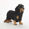 Longhair Dachshund Black Figurine