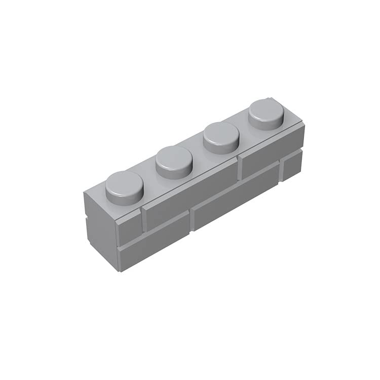 Ttehgb Toy Classic Bulk Brick Block, Masonry Profile Bricks Wall Blocks Parts, 100 Pcs Light Gray 1X4 Masonry Profile Brick, Compatible With Lego Parts And Pieces 15533(Colour:Light Gray), (M0652-23)