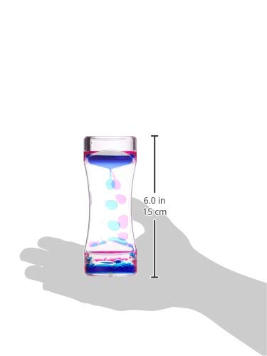 Dash Sensations Water Motion Liquid Bubble Timer – Calming Sensory Fidget And Relaxation Desk Toy-Therapeutic Focus Game For Kids With Adhd, Autism, 1, Blue & Pink