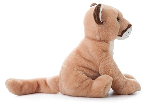 The Petting Zoo Mountain Lion Stuffed Animal, Gifts For Kids, Wild Onez Zoo Animals, Mountain Lion Plush Toy Sitting 12 Inches