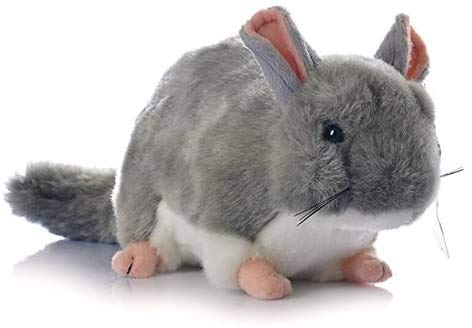 Cute Rabbit 12 Inch Chinchilla Plush Toy Stuffed Animal Toy Plush Animal Doll (Gray + White)