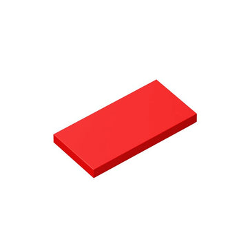 Classic Tiles Block Bulk, Red Tiles 2X4, Building Tiles Flat 100 Piece, Compatible With Lego Parts And Pieces: 2X4 Red Tiles(Col