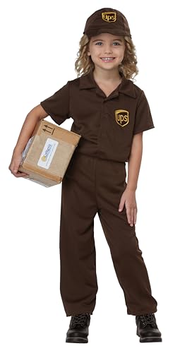 Ups Guy Boy'S Costume, Medium (3-4),Brown