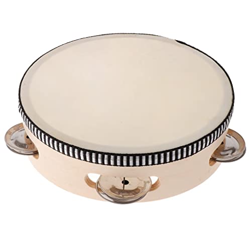 Bnf Wood Jingles Hand Held Tambourine Toy For Kids (6Inch)