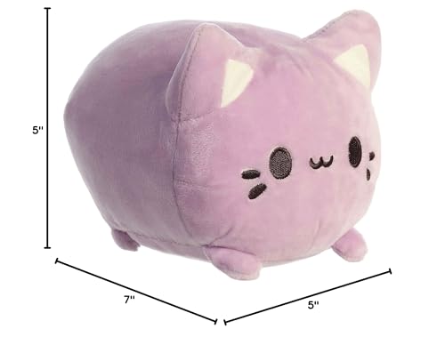 Aurora® Enchanting Tasty Peach® Taro Meowchi Stuffed Animal - Bright & Colorful Design - Showpiece Plush - Purple 7 Inches