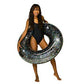 PoolCandy Jumbo Pool Tube, 48, Black Onyx Glitter