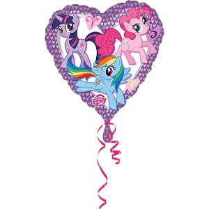 Anagram International My Little Pony Heart Foil Balloon Pack, 18, Multicolor