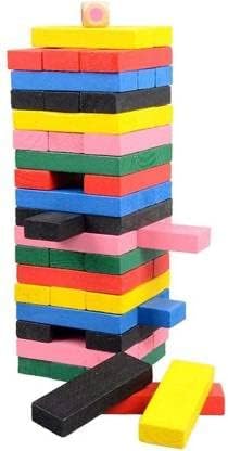 Bellabota Color Wooden Blocks Small  54 Pcs Stacking Game  Building Blocks Puzzle Challenging Game For Kids Toy (Small Color 