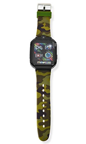 Accutime Itime Kids Camouflage Interactive Smart Watch - Educational Tools, Fitness Tracker, Camera, Games, Temperature Sensor - Safe Tech For Children (Itk2001Az)
