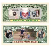 American Art Classics Father'S Day Million Dollar Dad Collectible Bill With Bill Protector