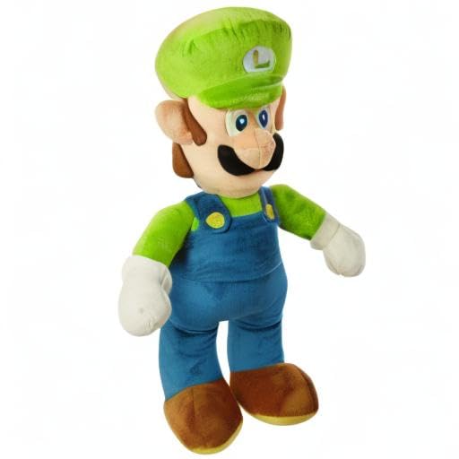 World of Nintendo Jumbo Luigi Plush - 20 Inches, Polyester, Green, Model 64457-SOC