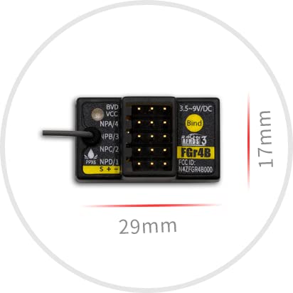 Flysky FGr4B 2.4G 4CH 3 AFHDS 3 Micro Mini Receiver PWM PPM i-Bus S.Bus i-bus2 Output for PL18 NB4 Lite RC Car Boat