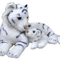 Wild Republic Mom & Baby White Tiger Plush, Stuffed Animal, Plush Toy, Gifts For Kids, Zoo Animals, 11''