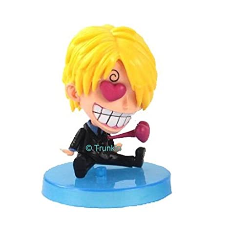 Trunkin One Piece Anime Mini Action Figures Black Leg Straw Hat Pirate Vinsmoke Sanji Action Figure Figurine