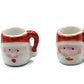Christmas Santa Coffee Mugs Set of 2 Dollhouse Miniature Kitchen Perfect Ceramic Coffee Mugs