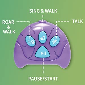 Koonie Remote Control for Reversible Sequins Dinosaur Toy(for 27 Years Old Kids Toddler)
