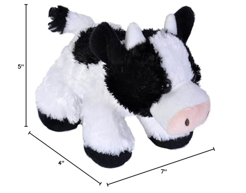 Wild Republic Cow Plush, Stuffed Animal, Plush Toy, Gifts For Kids, Hug’Ems 7 Inches