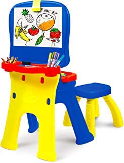 Crayola: Triple-The-Fun Art Studio - Converts Into Activity Desk, Includes Stool, Magnetic Dry Erase Board, Ages 3+
