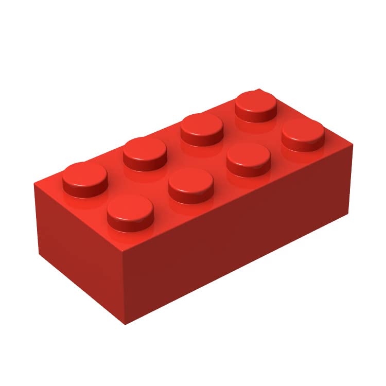 Classic Brick Block Bulk, Red Bricks 2X4, Building Bricks Flat 100 Piece, Compatible With Lego Parts And Pieces: 2X4 Red Bricks(Color:Red)