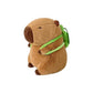 Wanwu World Capybara Plush 9 Inch Capybara Stuffed Animal Cute Stuffed Capybara Toy With Turtle Backpack Soft Plushies Capybara