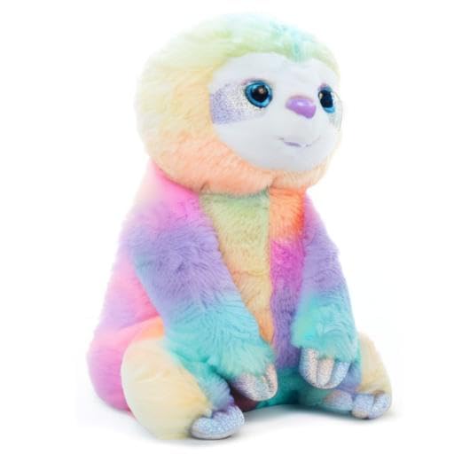 The Petting Zoo Sloth Stuffed Animal Plushie, Ombrez Wildlife Animals, Rainbow Zoologee Sloth Plush Toy 12 inches