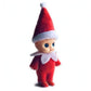 WULEEUPER Tiny Baby Elf Doll | Christmas Miniature Elf Decoration | Newborn Gift | Baby Grow Elf Dolls with Feet and Shoes (Red)