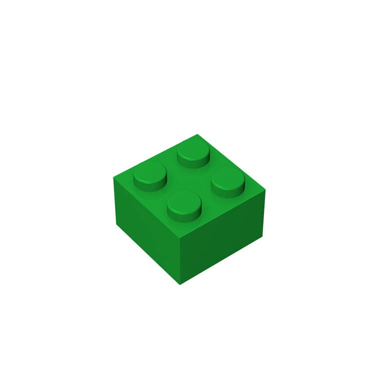 Ttehgb Toy Classic Building Bricks 2 X 2 100 Piece, Creative Play Set - 100% Compatible With And All Major Brick Brands 3003(Colour:Green)