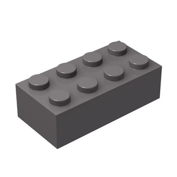 Plwooyur Classic Brick Block Bulk, Dark Gray Bricks 2X4, Building Bricks Flat 100 Piece, Compatible With Lego Parts And Pieces: 2X4 Dark Gray Bricks(Color:Dark Gray)