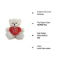 Plushland Stuffed Mocha Heart Bear - Plush Bear Toy For Kids & Adults - Embroidered Heart Pillow - Brown-6 Inches (Love You-Cream)
