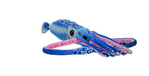 Wild Republic Wr Print Squid Plush, Stuffed Animal, Plush Toy, Gifts For Kids, Blue, 22'
