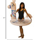 PoolCandy Inflatable Animal Pool Tubes & Swim Rings (Llama Glitter Filled 48 inch Pool Tube Swim Ring)