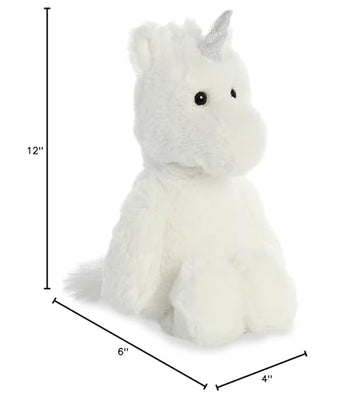 Aurora® Playful Cuddly Friends™ Unicorn Stuffed Animal - Comforting Cuddles - Imaginative Play - White 12 Inches