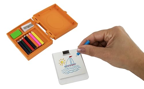 Worlds Smallest You Create Artist Drawing Kit. Miniature Creative Art Craft Set. Includes: 6 Color Pencils, Sharpener, Eraser,