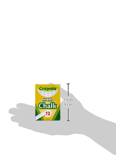 Crayola Chalk 12 Count - White, Model 50-1402, Perfect for Art Projects and Outdoor Fun