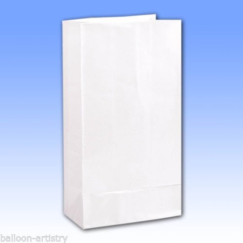 White Paper Party Bags, Pack Of 12 - Best For Any Occasion, Eco-Friendly And Stylish Alternative To Plastic, Perfect For Gifts A