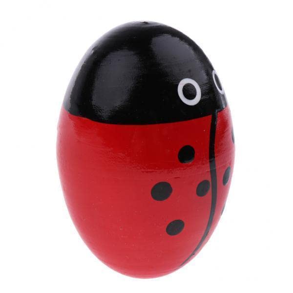 Enakshi (Label) Creations 6Xwood Hand Shaker Egg Intelligence Percussion Toy For Early Learning Red
