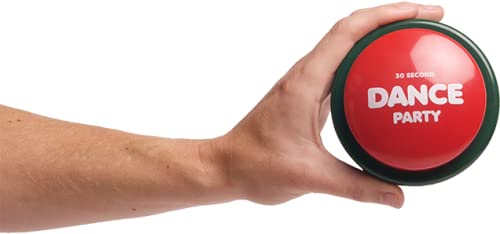 30 Second Dance Party - The Holiday Button | Dance Party Button With Music | Gag Gifts | Office Toys, Stocking Stuffer