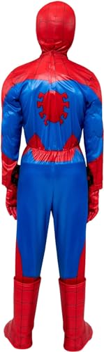Marvel Spider-Man Official Youth Halloween Costume - Padded Jumpsuit With Gloves And Detachable Mask (M) Multi