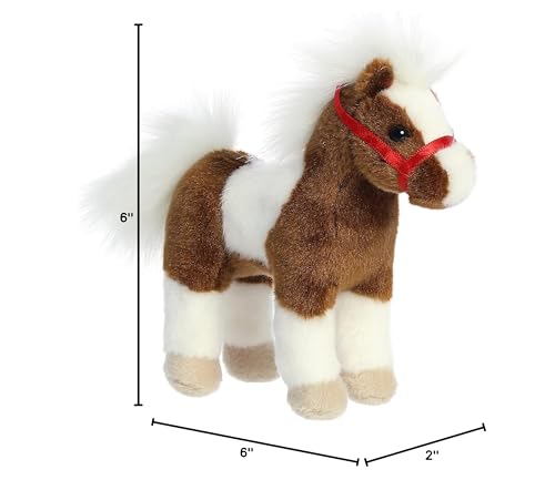 Aurora Exquisite Breyer Whinny Bits Paint Horse Stuffed Animal - Realistic Detailing - Imaginative Play - Brown 7 Inches