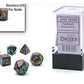 Chessex Dice Set - 10Mm Festive Mosaic/Yellow Plastic Polyhedral Dice Set - Dungeons And Dragons D&D Dnd Ttrpg Dice - Includes 7