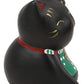 Ebros Japanese Good Luck And Fortune Charm Beckoning Cat Maneki Neko With Baby Bib Miniature Ceramic Figurine 2.5' Tall Welcoming Lucky Cats Symbol (Black Maneki Neko)