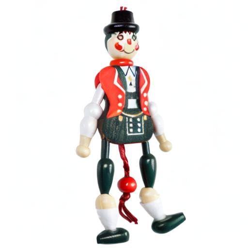 Essence Of Europe Gifts E.H.G Bavarian Boy Wood Jumping Jack Toy