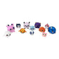 Squeezamals Plush Toy Vending Machine Set - 12 Mini Stuffed Animals, Aqua, Platinum Collection, Includes 3.5", 2.5", and 1" Plushies