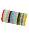MPK Perfect Beads Bracelet for Kids | Crystal Beaded Round Glass Beads Bracelet for girl Kids Multicoloure 12pcs