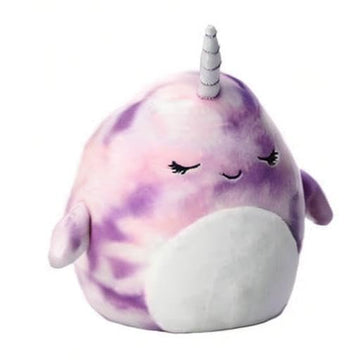 Squishmallows Kellytoy 2022 7.5 '' Fall Squad Purple Tie-Dye Narwhal